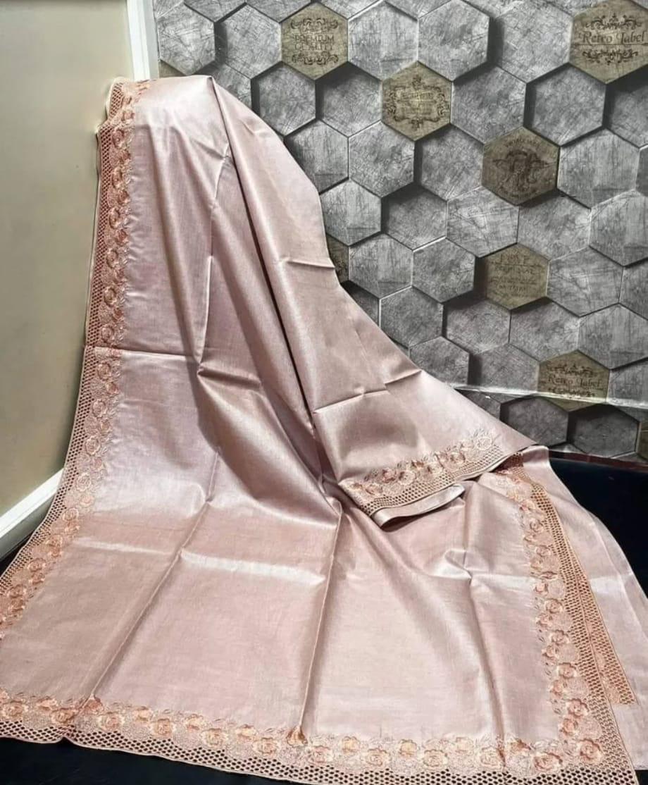 Silk Mark Certified Pure Tussar Cutwork saris