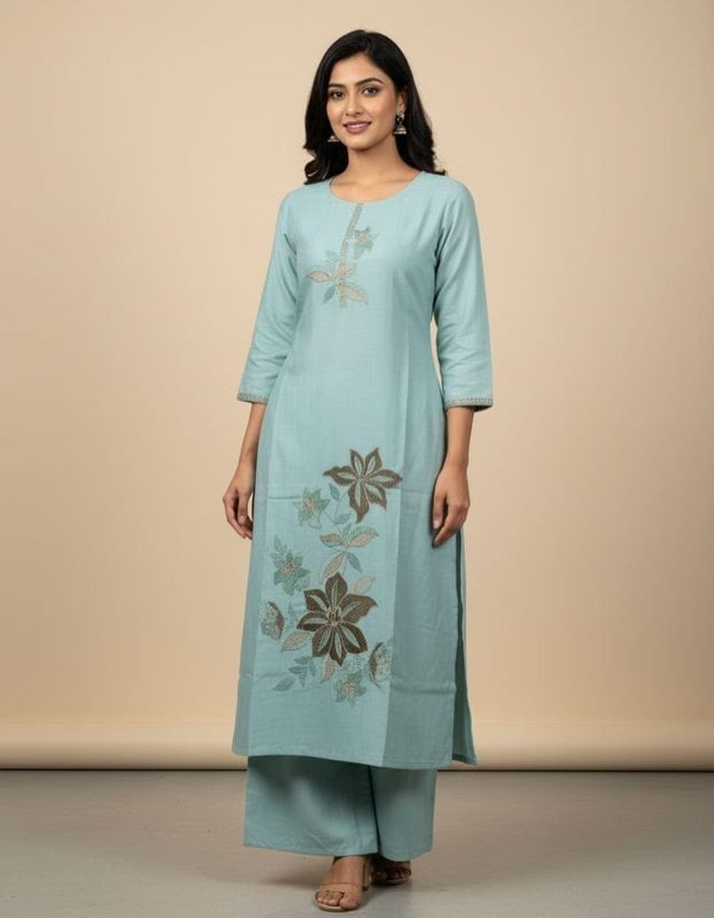 Pastel Green Floral Salwar