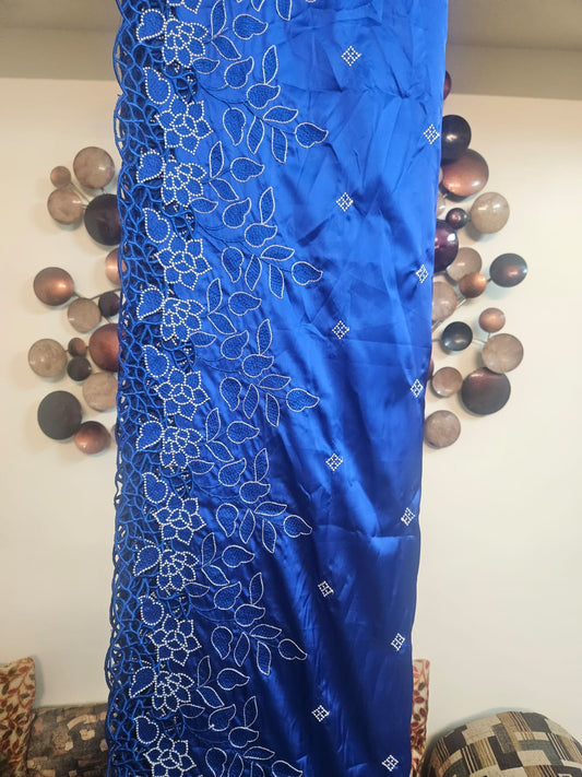 Cutwork embroidered saris in premium Satin fabric