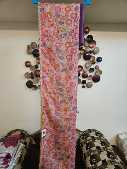 Premium Designer Wear Saree in Tissue Organza Fabric
