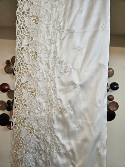Holy Communion Sari in Semi Tussar Fabric with Blouse