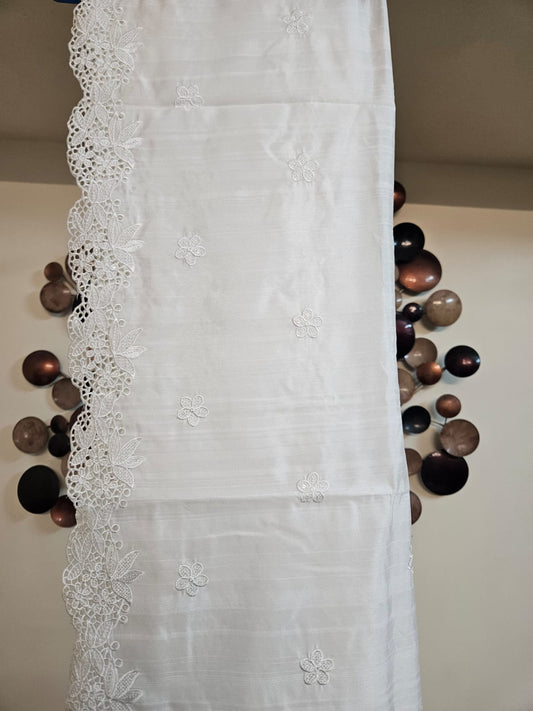 Holy Communion Sari in Semi Tussar Fabric with Blouse
