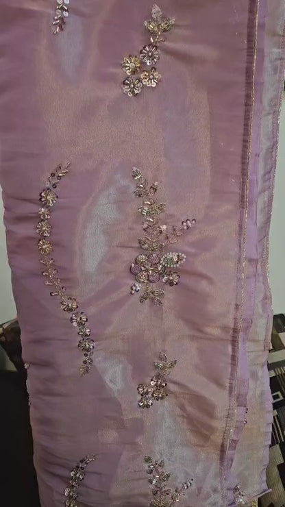 Premium Designer Wear Saree with intricate sequins work