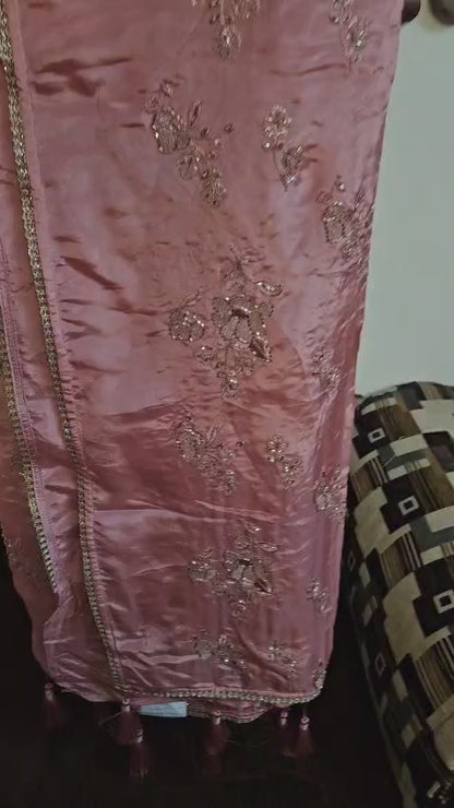 Premium Designerwear Sari with intricate sequins work