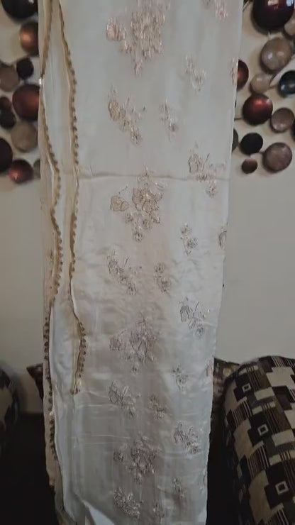 Premium Designer wear Sari with intricate sequins work
