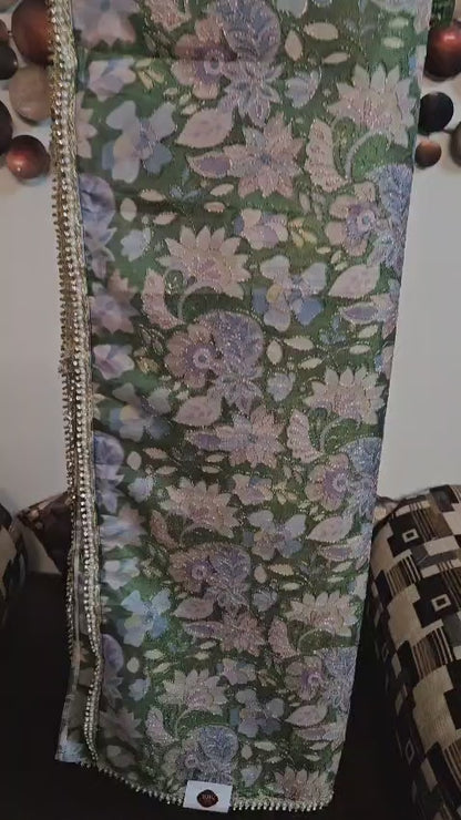 Premium Designer Wear Saree in Tissue Organza Fabric